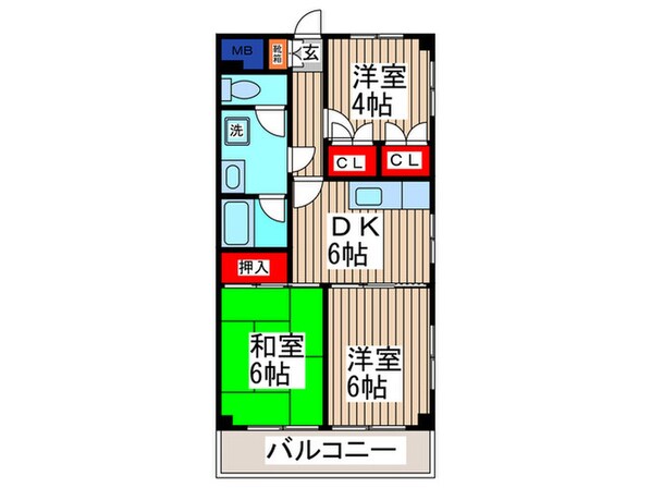 グランドハイツ野口の物件間取画像